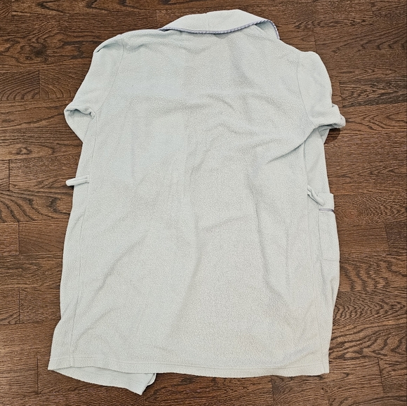 J Crew knee length robe size medium light blue/aqua - Picture 2 of 5